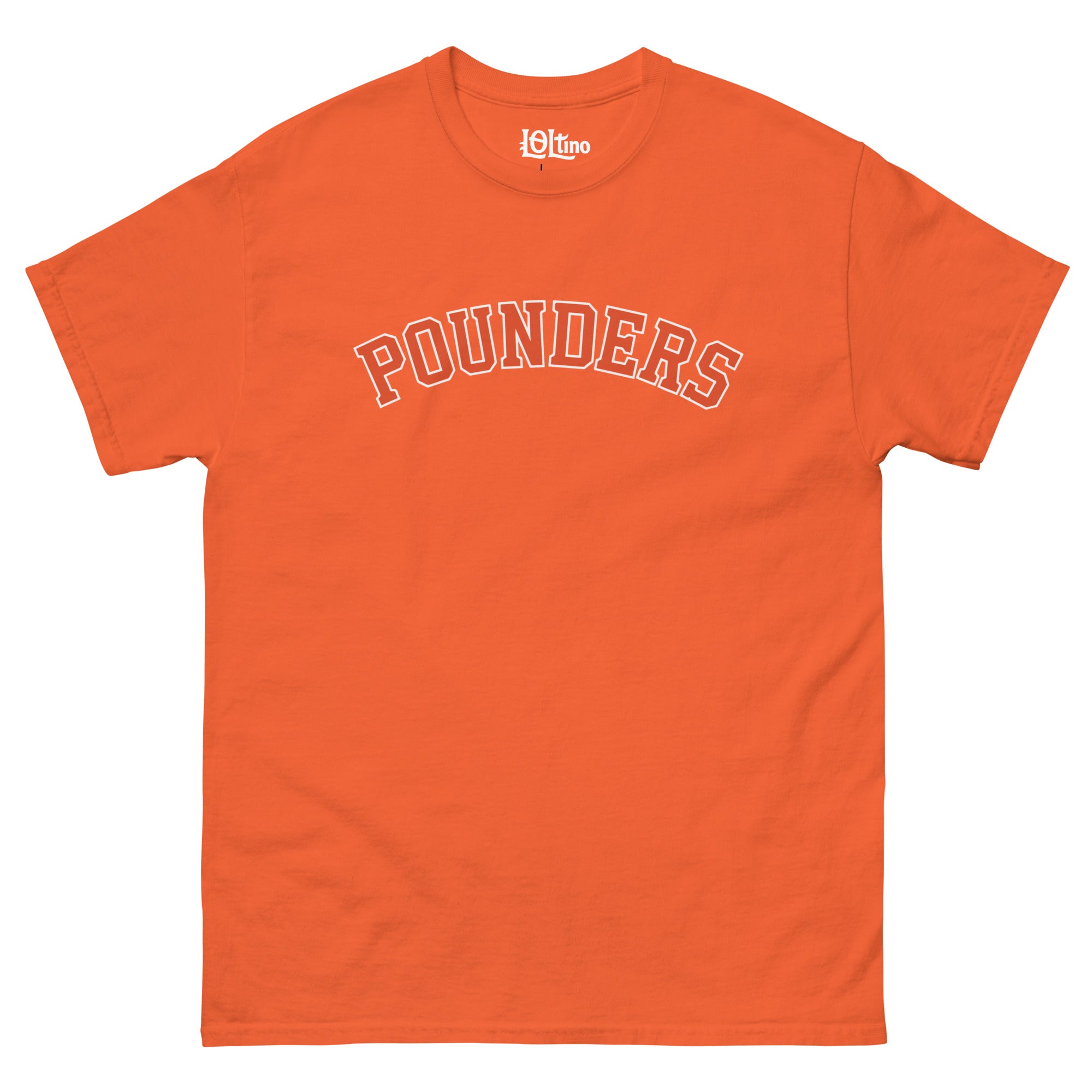 Pounders Orange front tee